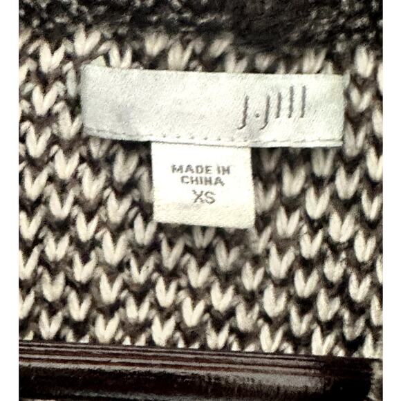 J Jill Sweater Cardi Coat Size XS Faux Fur Warm Cozy Midi Length Brown - Picture 6 of 12